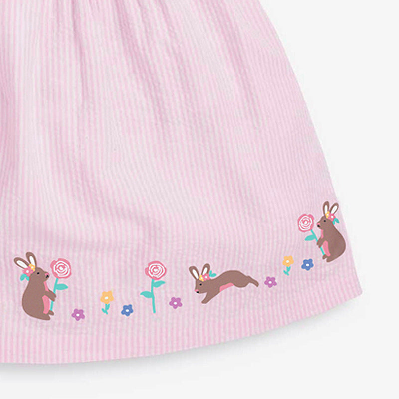 Girls Dress with smocking and Peter pan collar