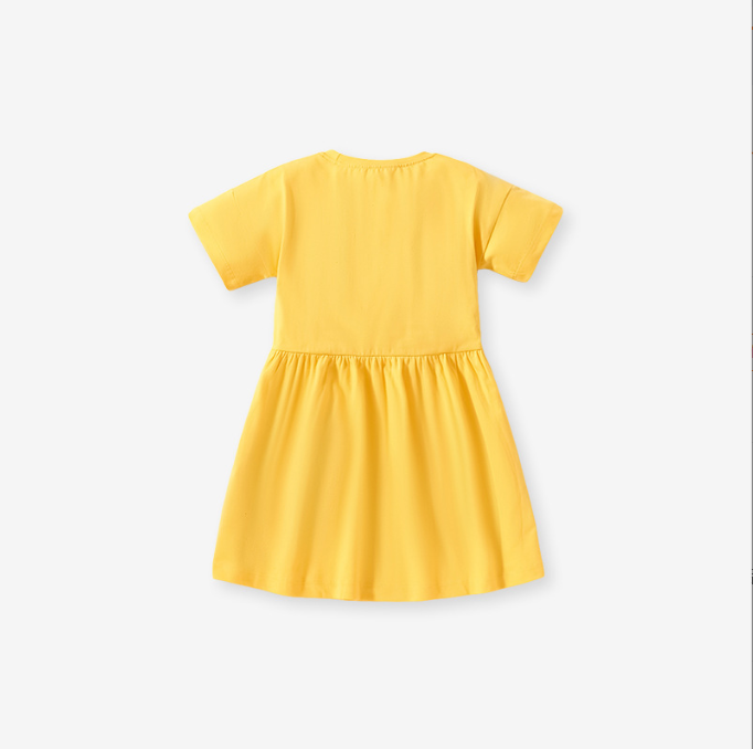 Girls Short Sleeve Flower Dress