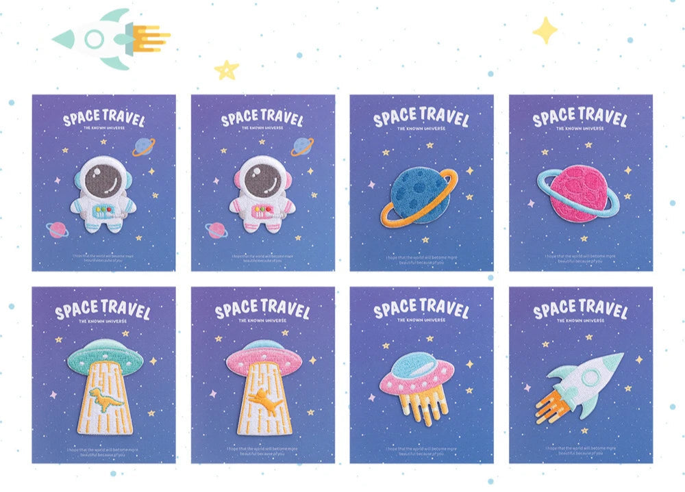 Choose from Space Travel Iron-on Patches