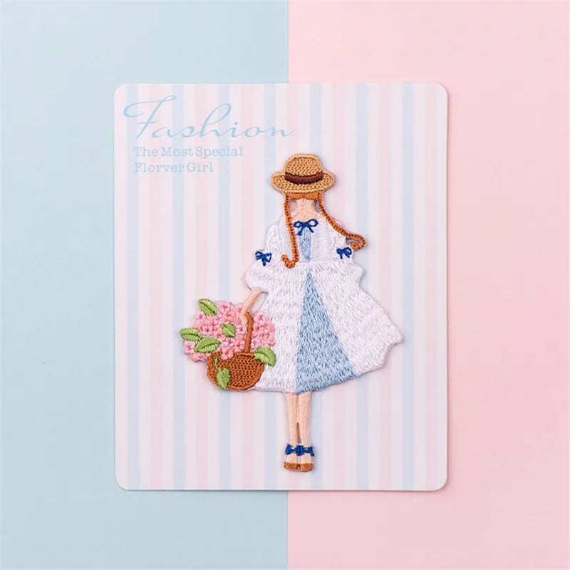Flower Girl Iron On Patch