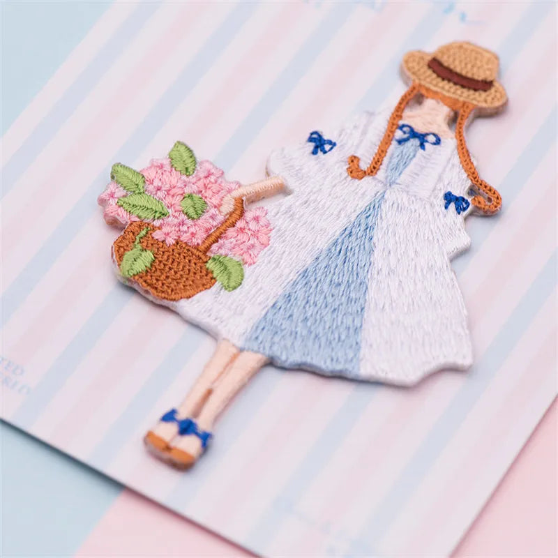 Flower Girl Iron On Patch