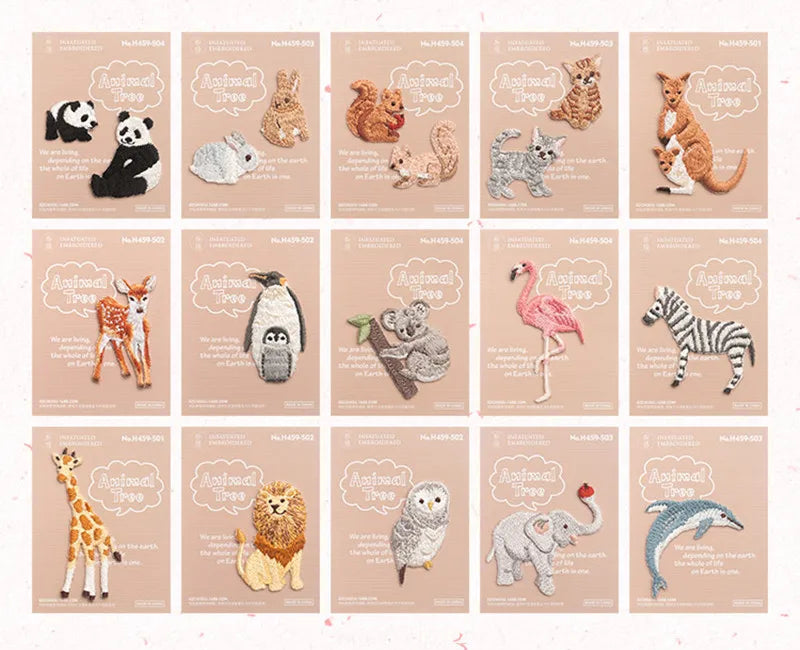 Choose from your Mini Embroidery Animal Patches