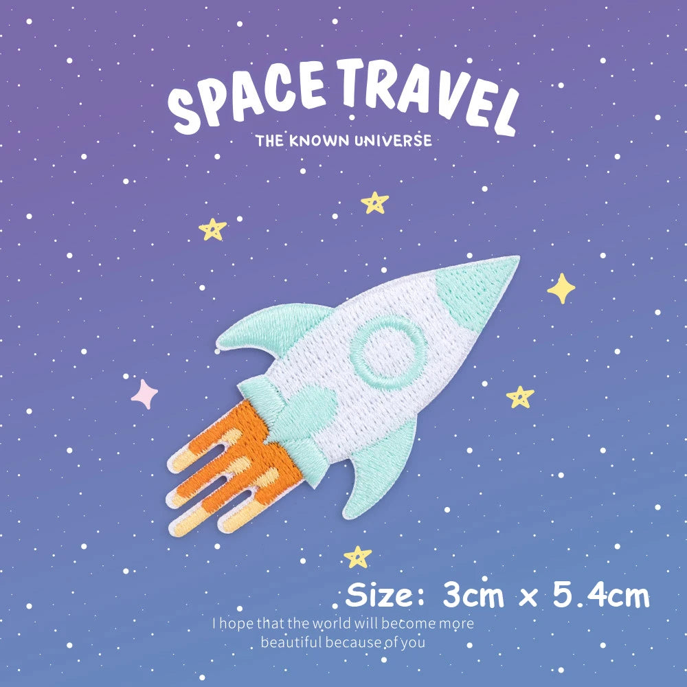 Choose from Space Travel Iron-on Patches