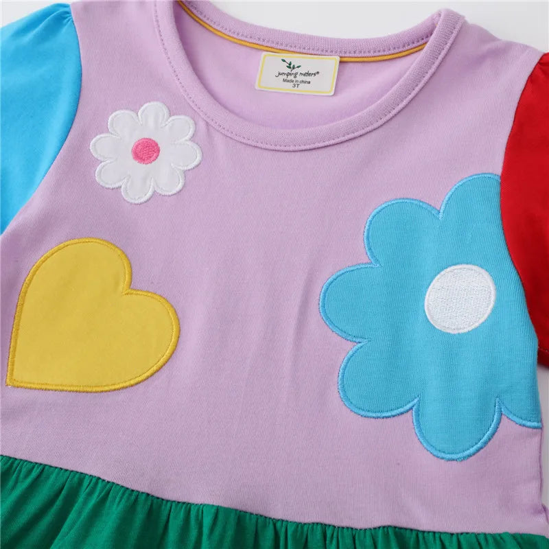 Girls Short Sleeve Dress - Flowers!