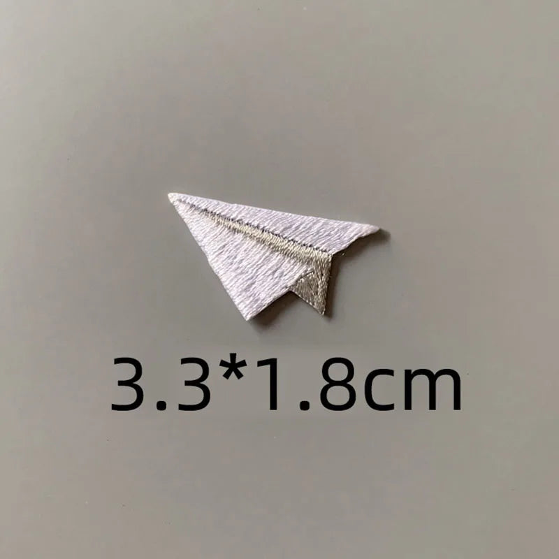 Choose from Colorful paper airplane iron-on patches