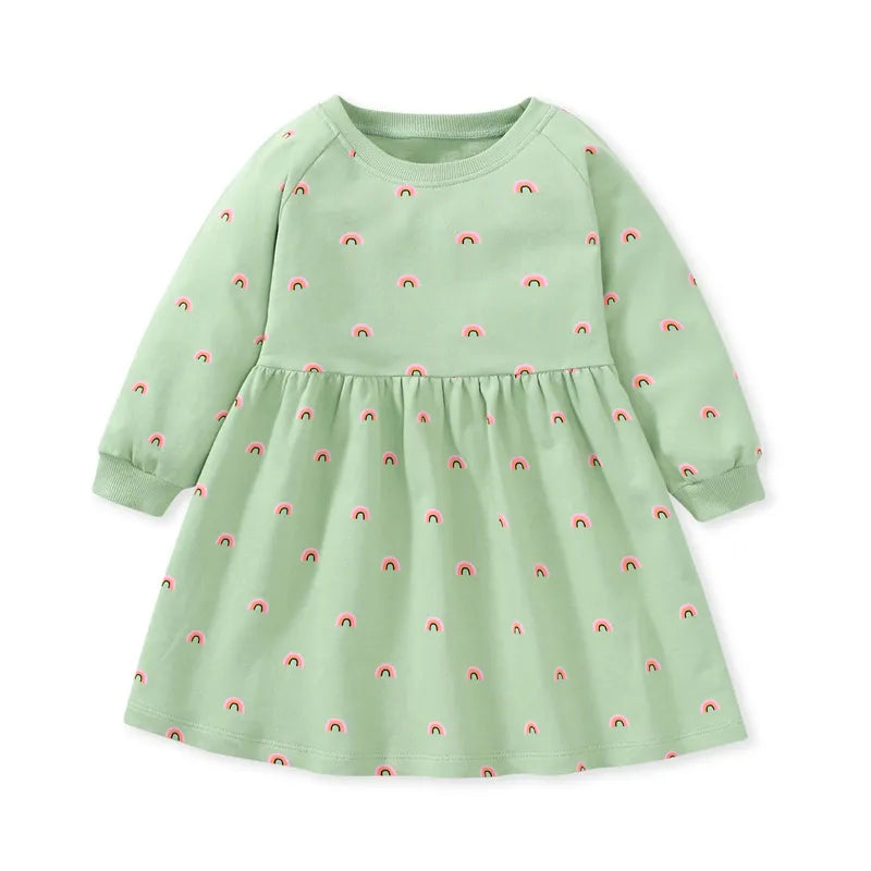 Girls Layered Long sleeve Skater Dress