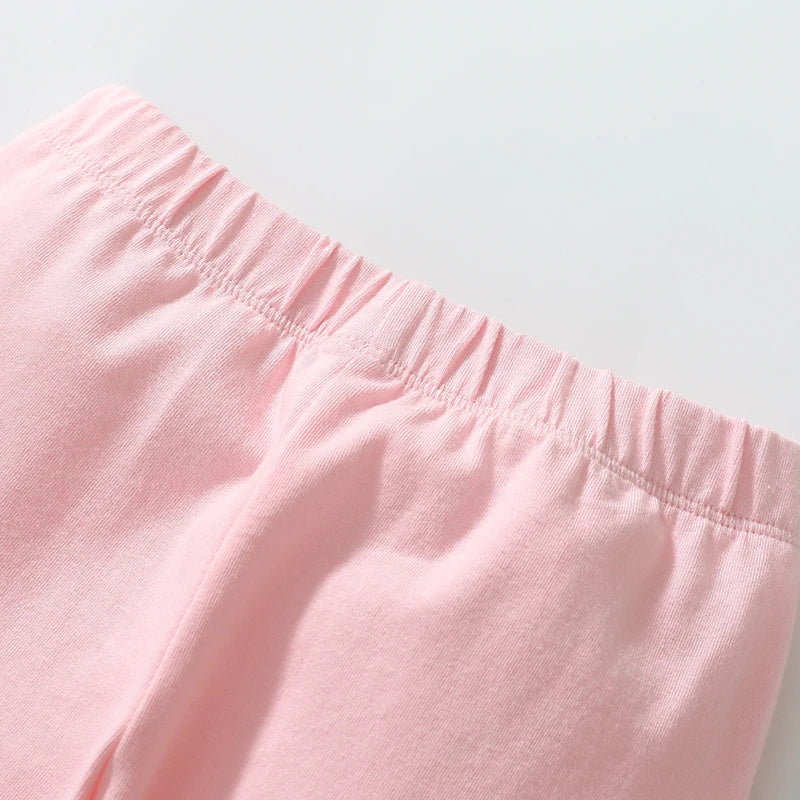 Girls LS T & Legging Set in Green & Pink bunny