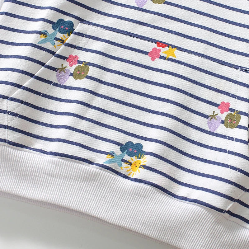 Girls Striped Hoodie