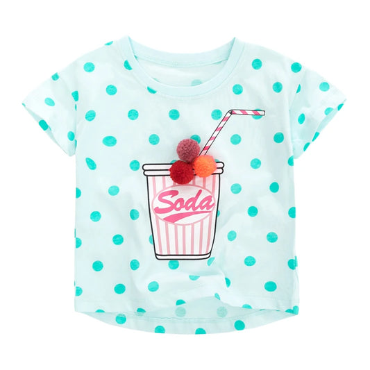 Girls' Cotton Short Sleeve Pop T-Shirt