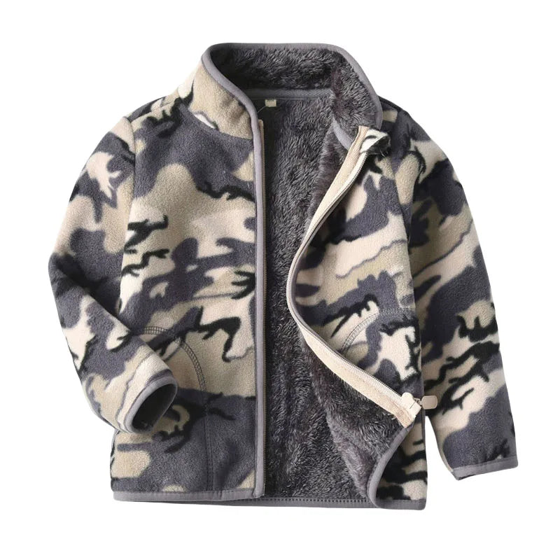 Fleece Zipper Jacket - Camo