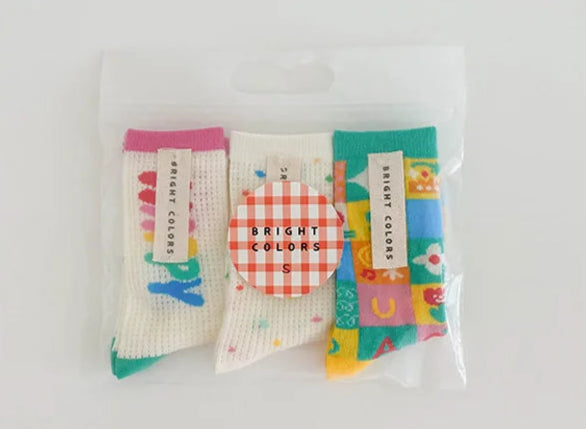 3 Pack Mixed Pattern Socks