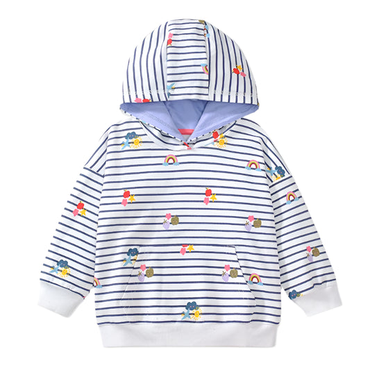 Girls Striped Hoodie