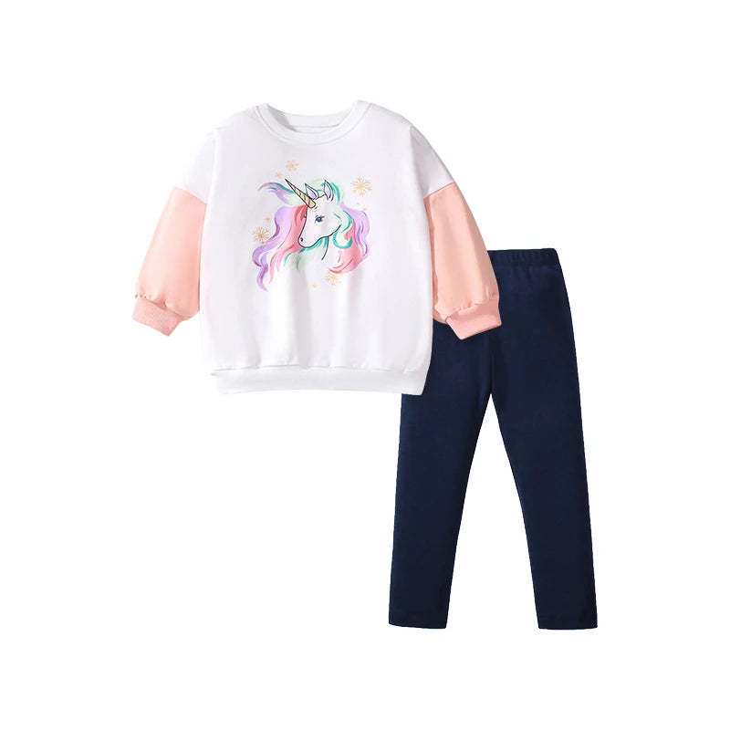 Girls LS T & Legging Set in Unicorn