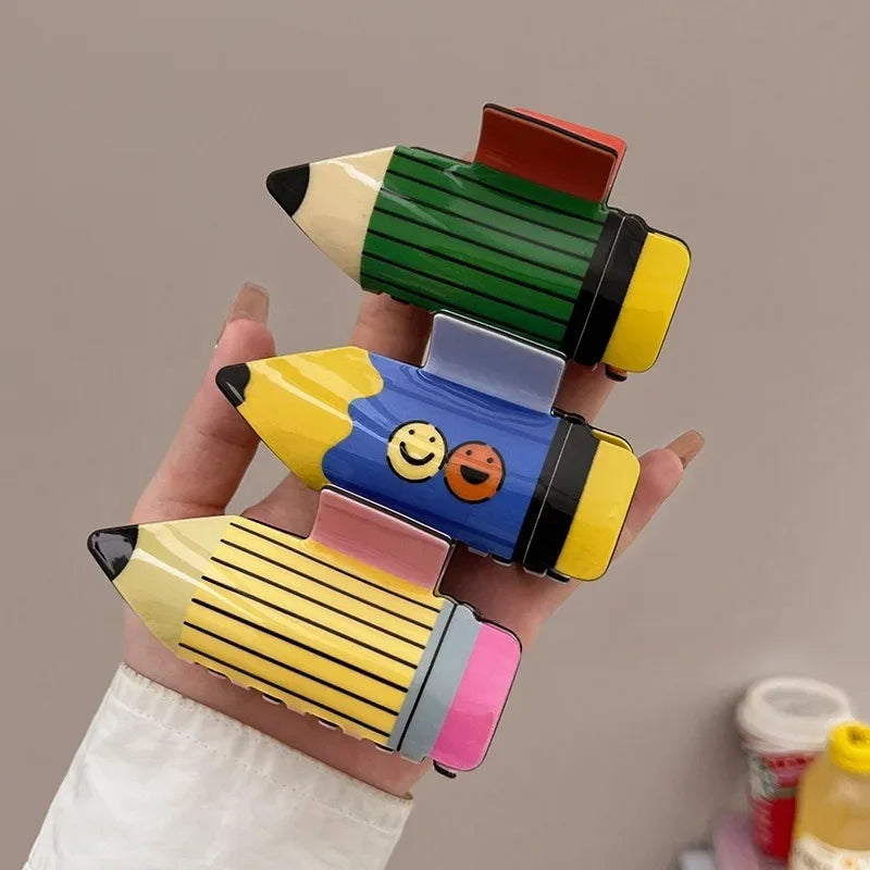Acrylic Pencil Hair Claw Clips