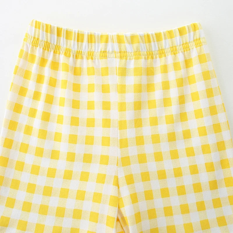 Girls Gingham Shorts and Sleeveless T-shirt