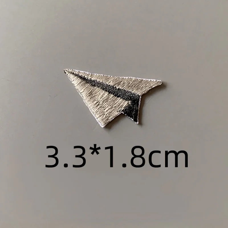 Choose from Colorful paper airplane iron-on patches