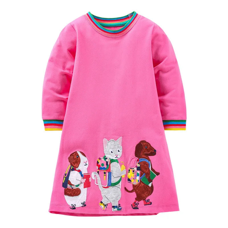 Girls Long sleeve T shirt Dress