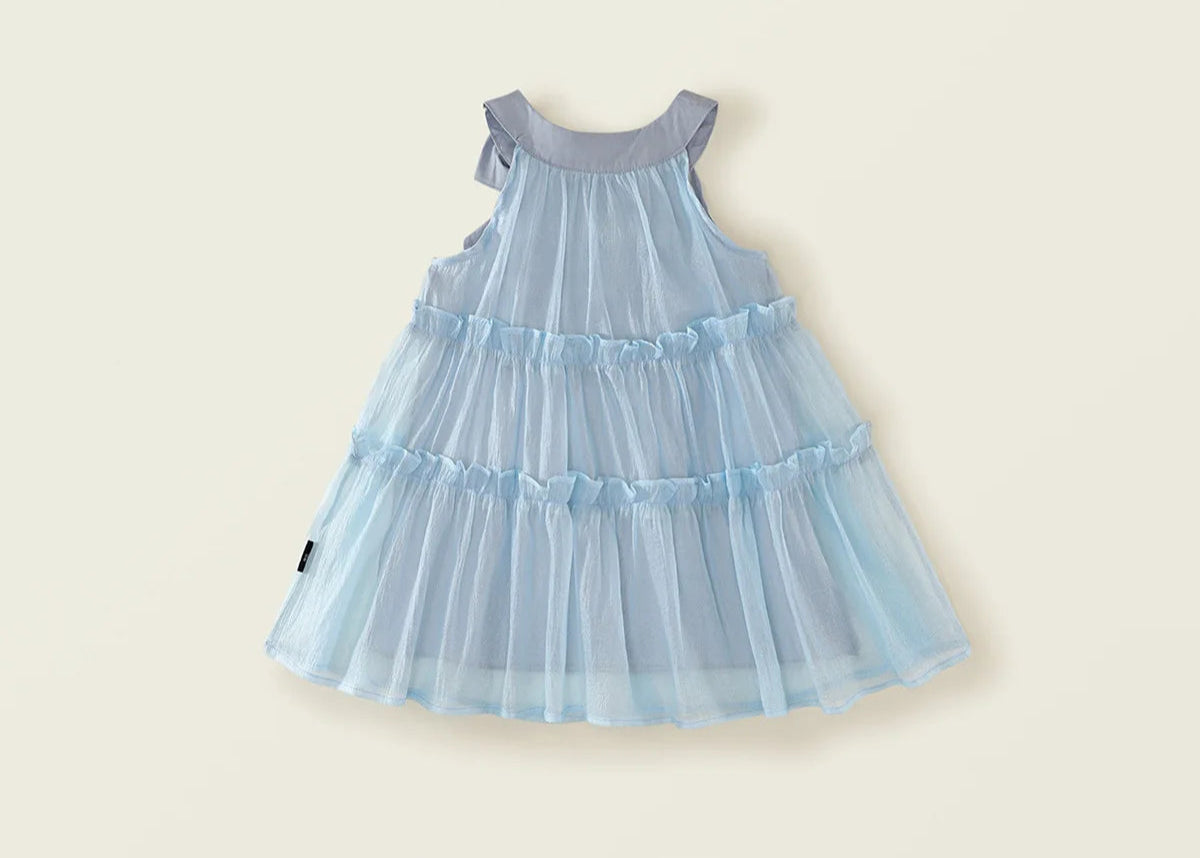 Girls Blue Halterneck Dress