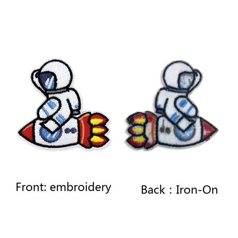 Choose from Astronaut & Space themed Iron on Patches
