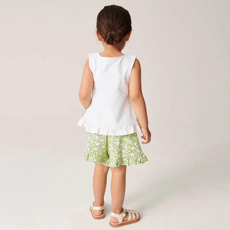 Girls Sleeveless T-Shirt & Shorts