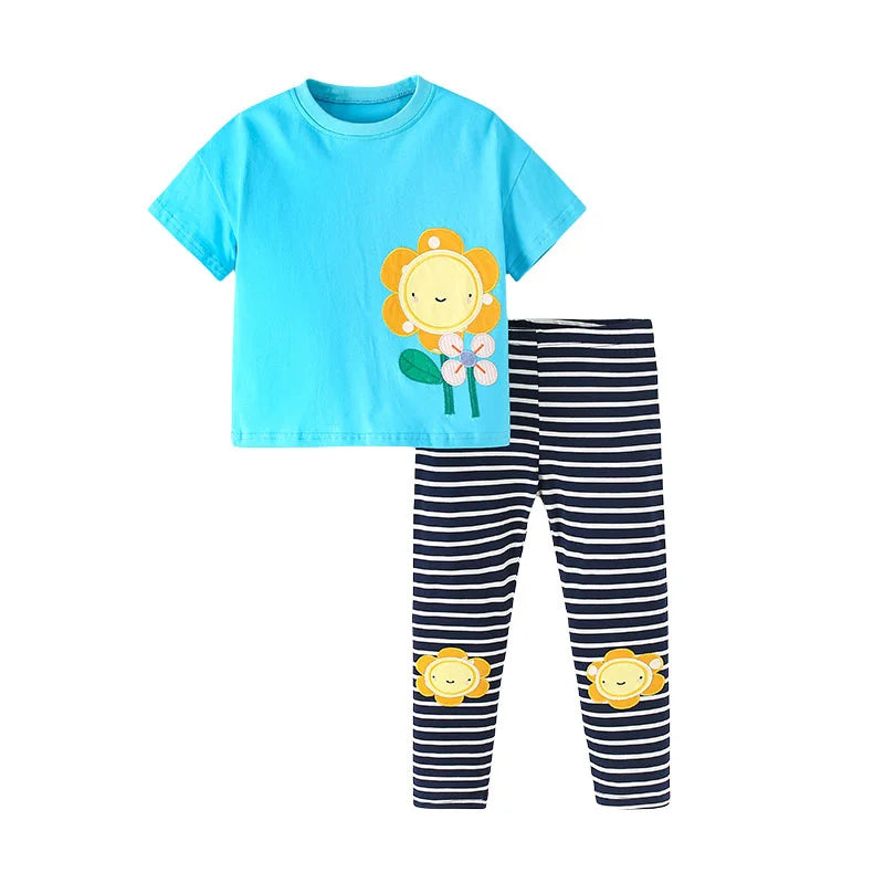 Girls SS Tee & Leggings Set - Sunshine