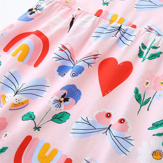 Girls Rainbow garden sleeveless dress