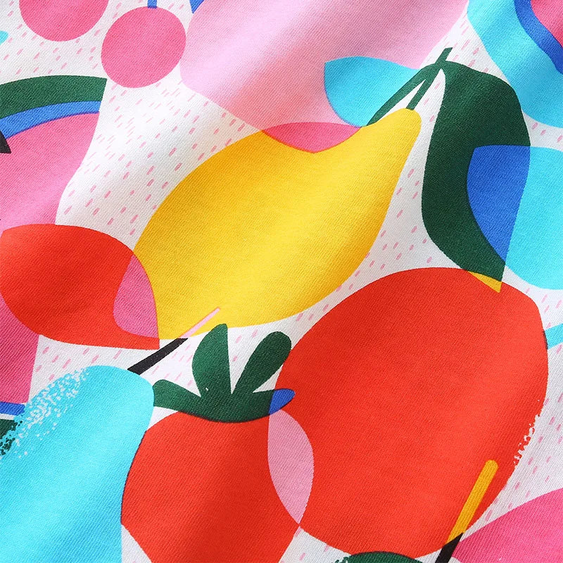 Girls Allover Fruit print Sleeveless Dress