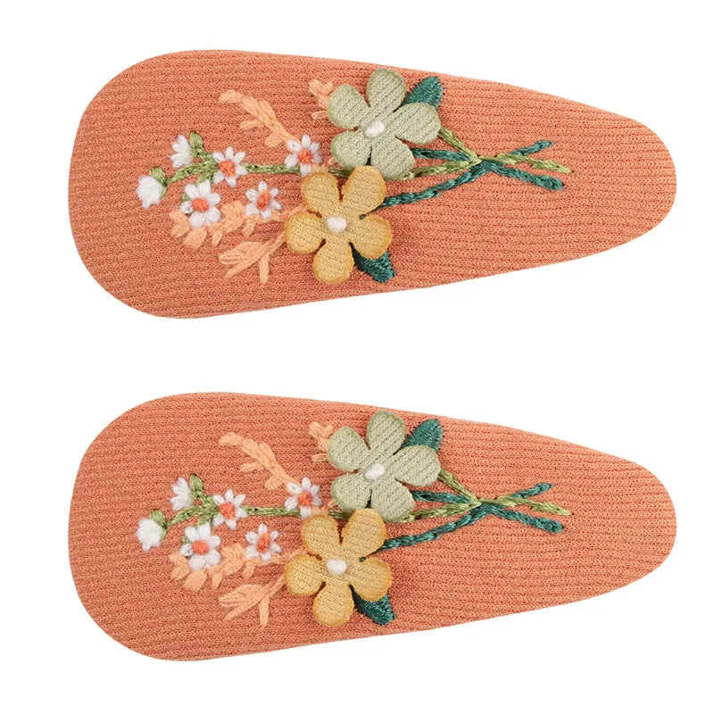 Embroidered Hair Clips