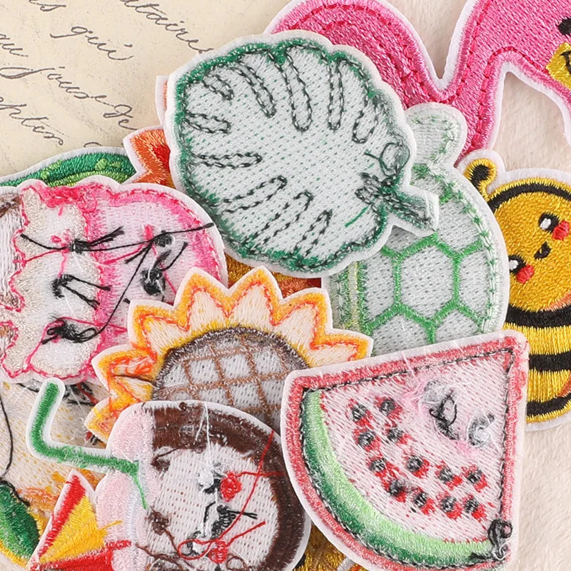 Choose from Fruits & Bee Iron On Patches