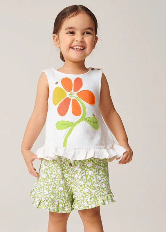 Girls Sleeveless T-Shirt & Shorts