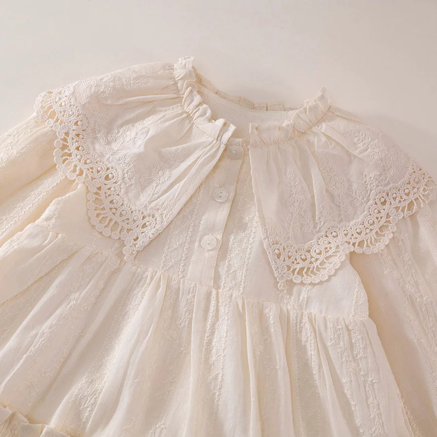 Girls Lace Collar Princess Dress