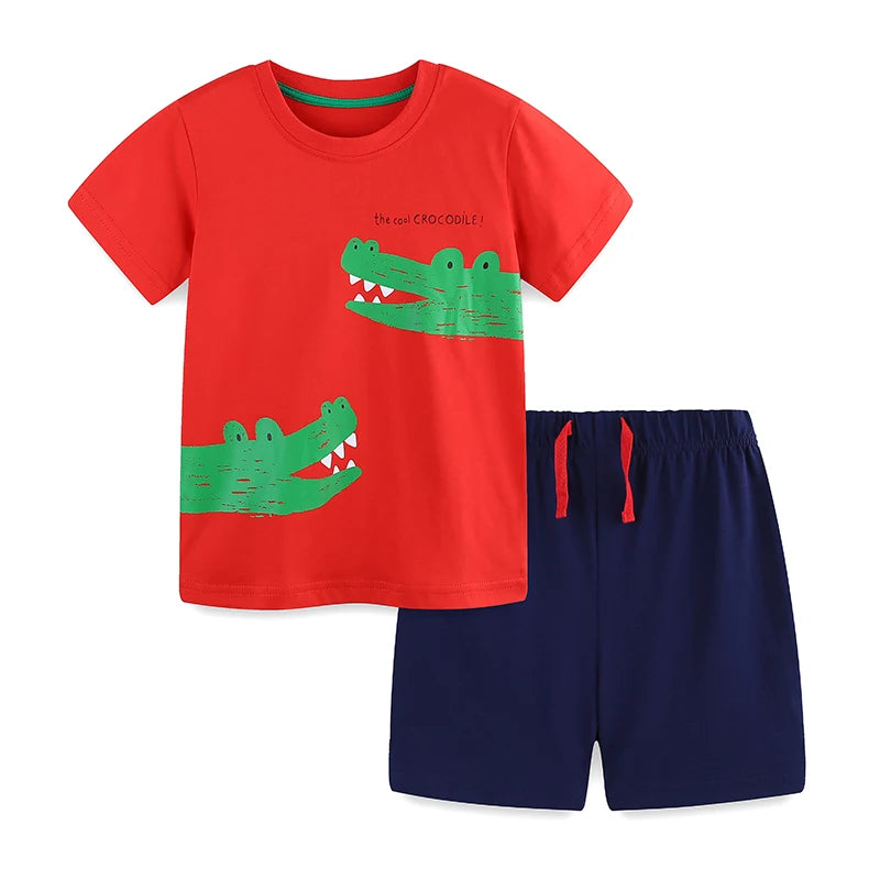 Snappy Crocodile Short Sleeve T Shirt + Shorts