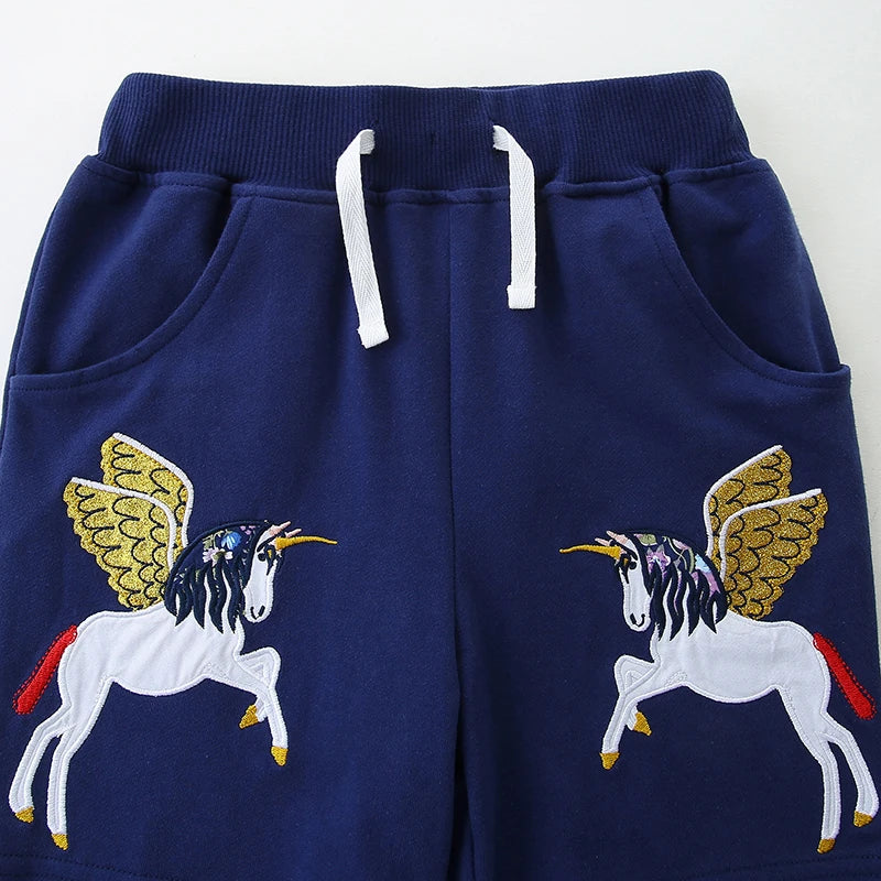 Girls Shorts - Prancing Unicorn