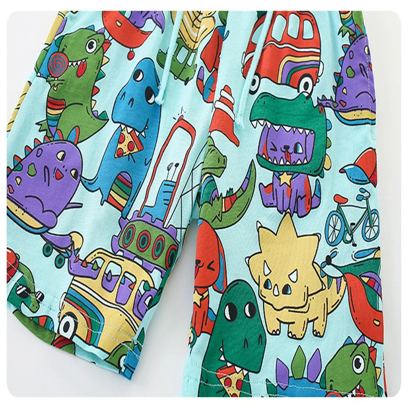 Crazy Dino Short Sleeve T Shirt and Shorts