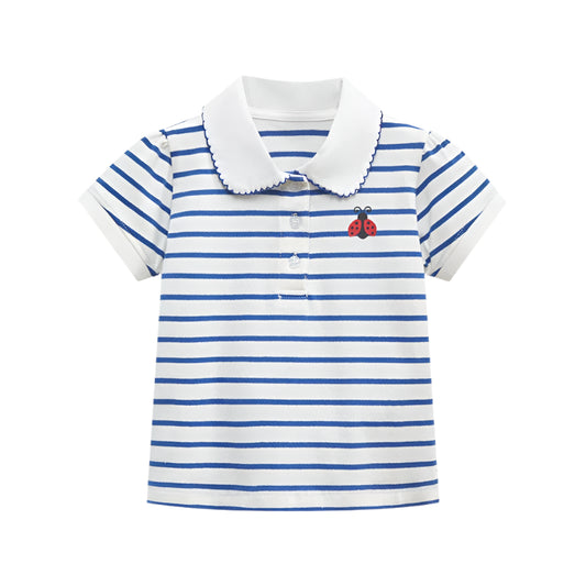 Girls Collared Stripey T Shirt - Ladybird