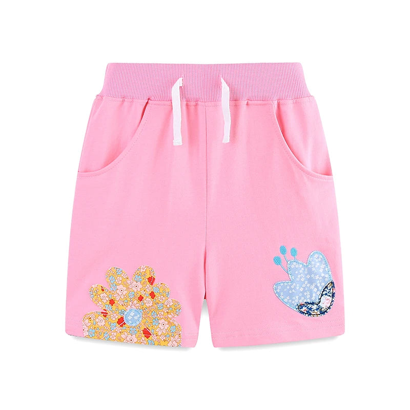Girls Shorts - Floral Applique
