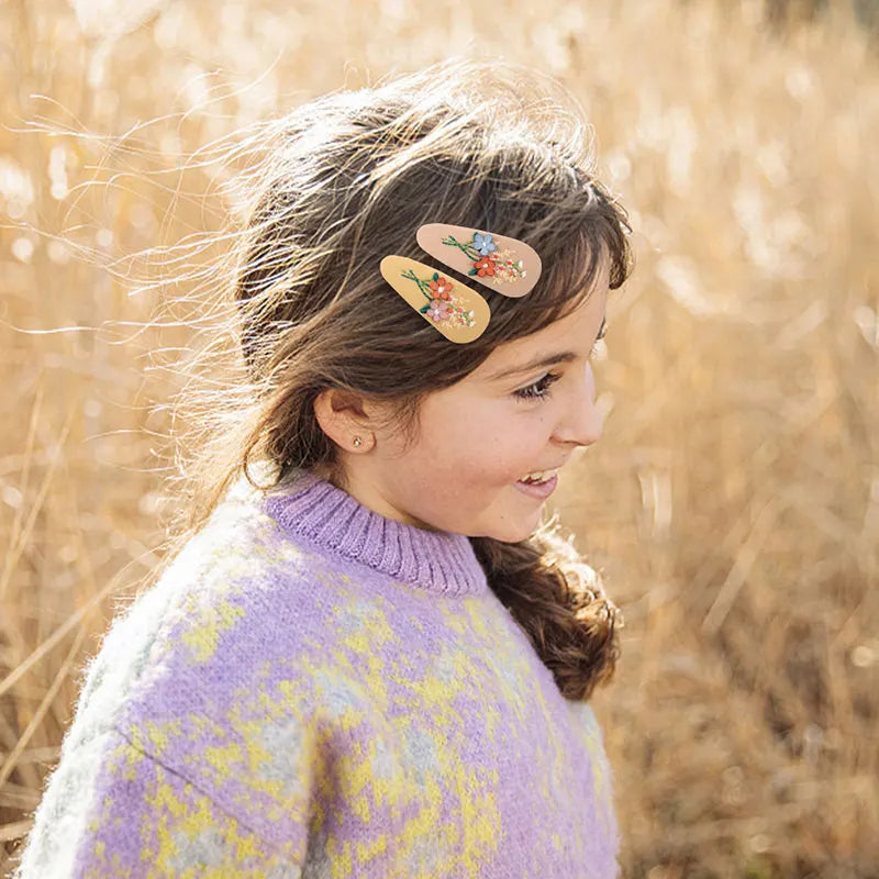 Embroidered Hair Clips