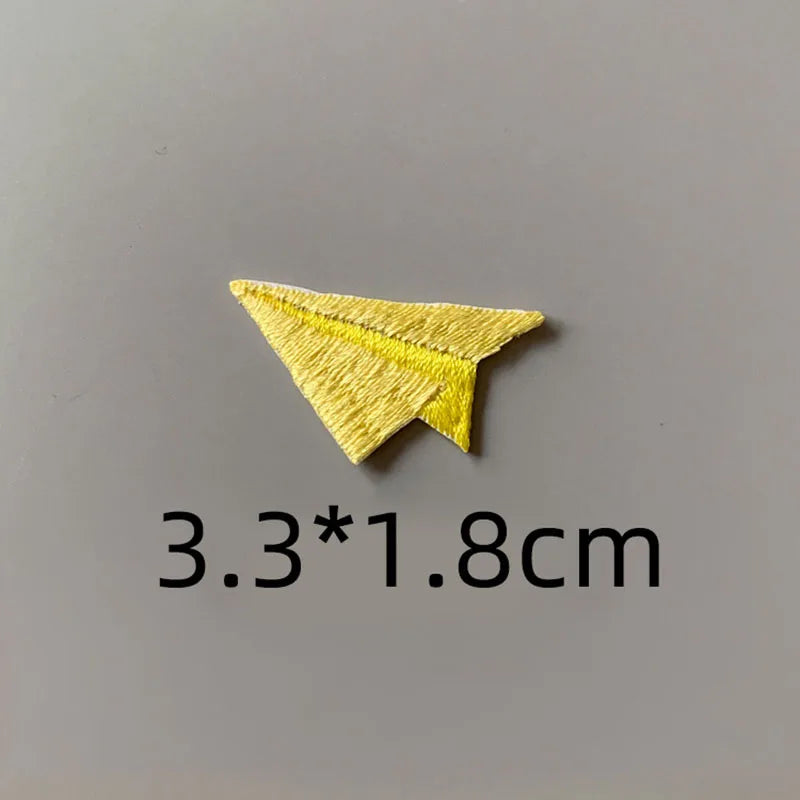Choose from Colorful paper airplane iron-on patches