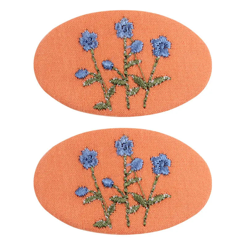 Embroidered Hair Clips
