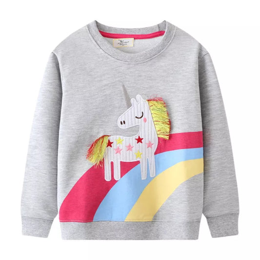 Girls Long Sleeve Sweatshirts - Unicorns