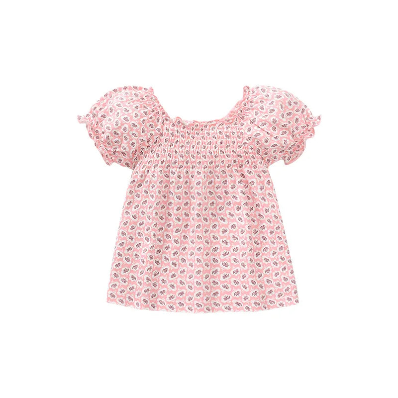 Girls Summer Puff Sleeve Top