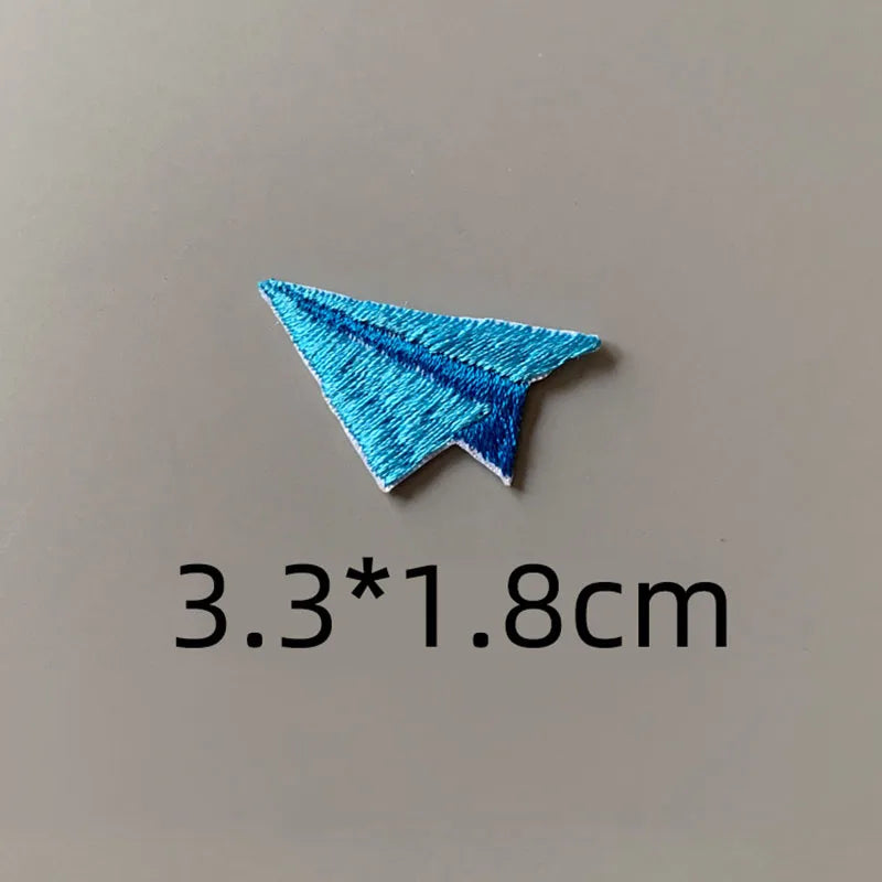 Choose from Colorful paper airplane iron-on patches