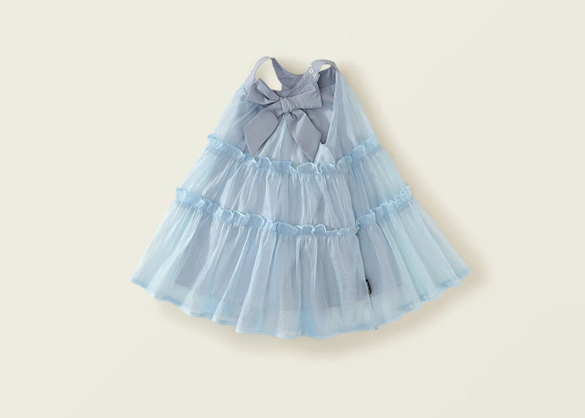 Girls Blue Halterneck Dress