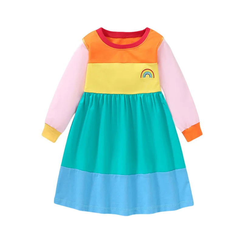 Girls Layered Long sleeve Skater Dress
