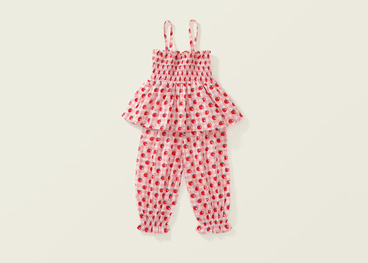 Girls 2 Piece Strawberry Sling Set