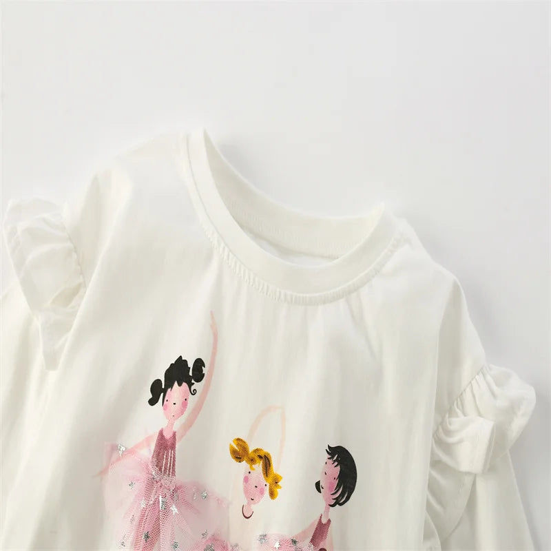 Girls LS Tee & Leggings Set - Ballerina
