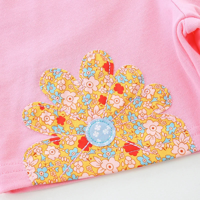 Girls Shorts - Floral Applique