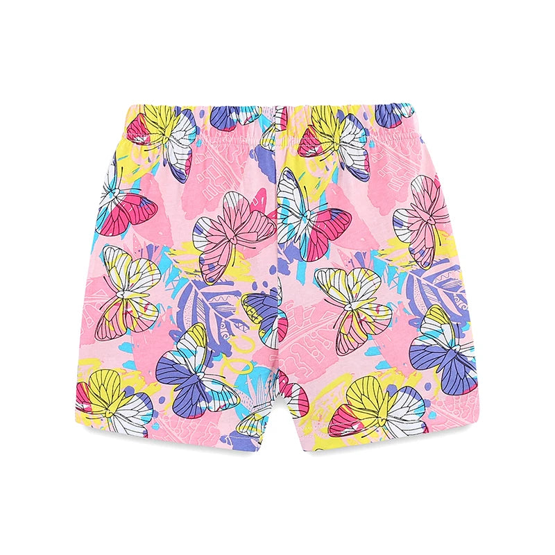 Girls Flutter Sleeve T Shirts and Shorts - Butterflies