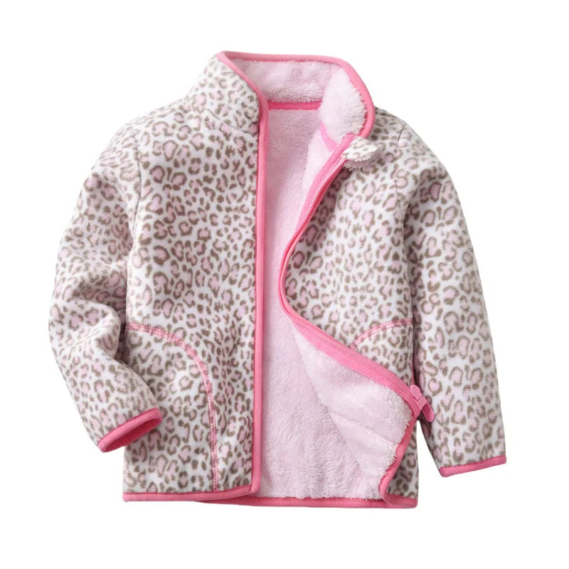 Fleece Zipper Jacket - Animal print