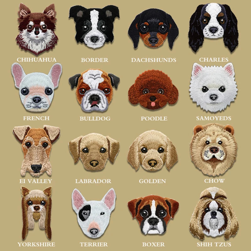 Choose from your favourite Small Dog Iron On Patches
